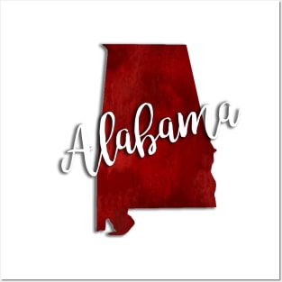 Alabama State Outline Posters and Art